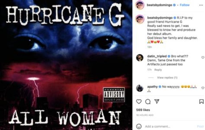 
Well-Known American Rapper, Hurricane G, Dies at 52 